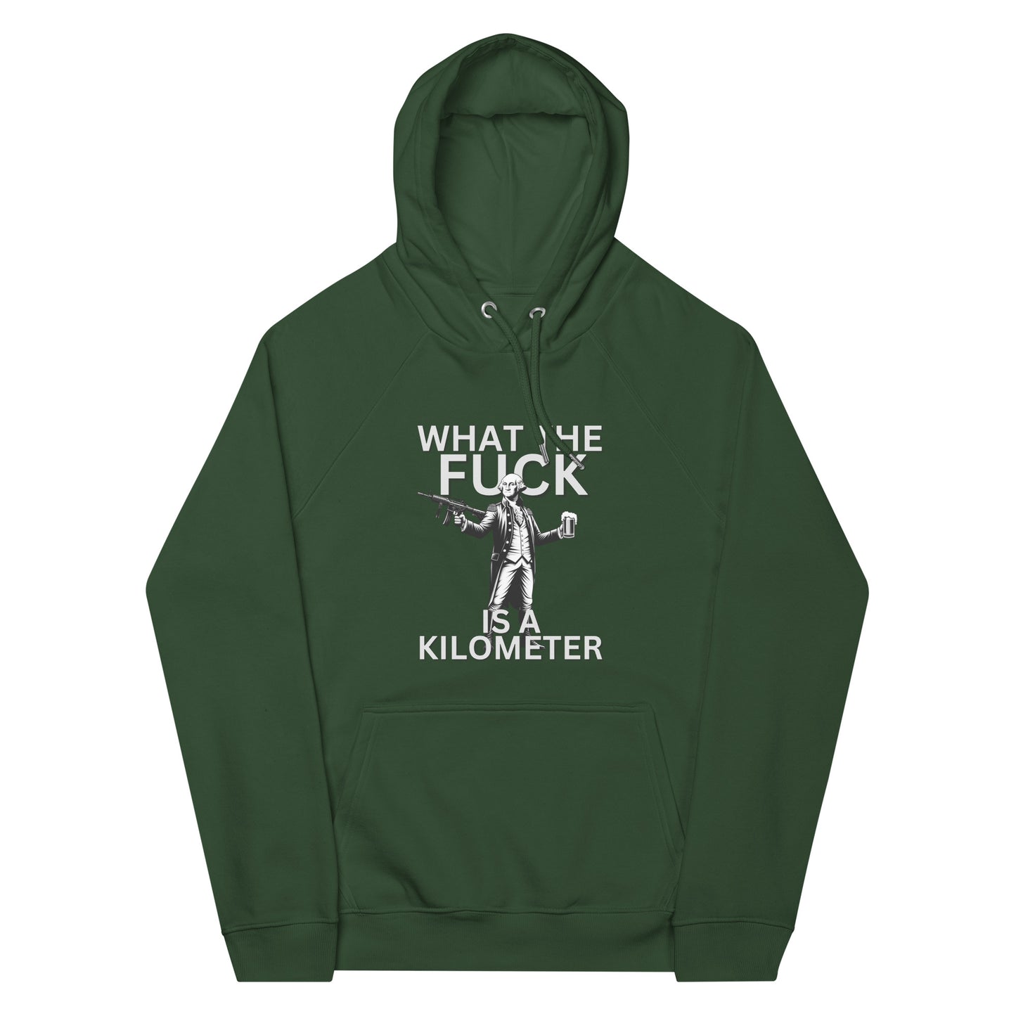 WTF is a Kilometer Unisex eco Raglan Hoodie