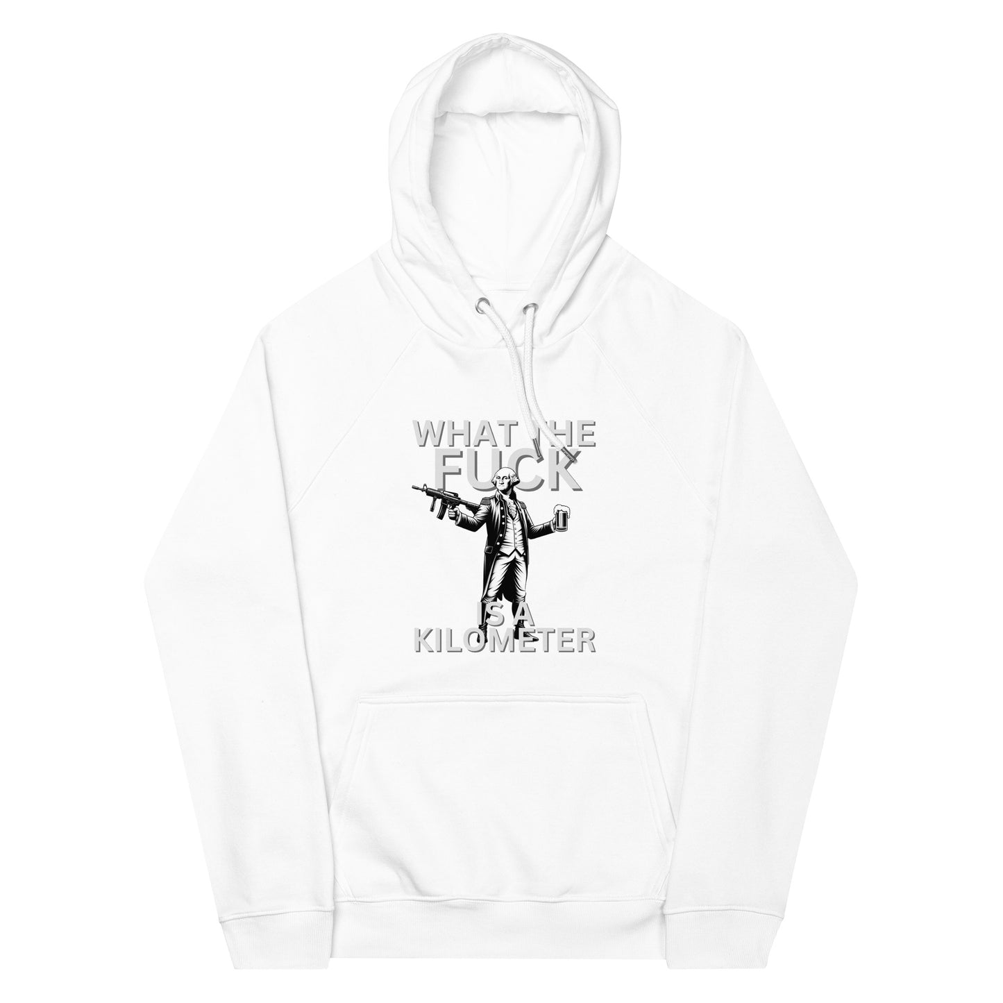 WTF is a Kilometer Unisex eco Raglan Hoodie