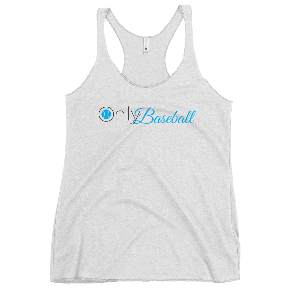 Only Baseball Black Font Women's Racerback Tank