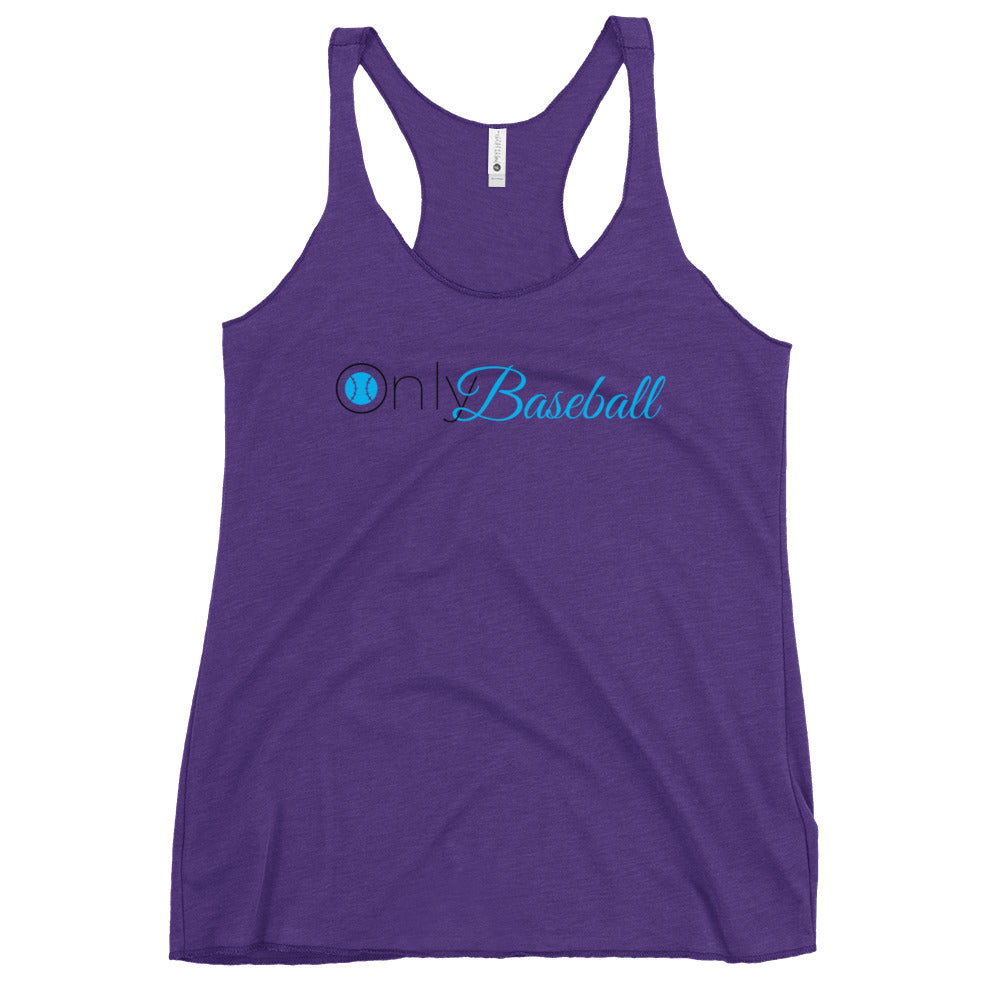 Only Baseball Black Font Women's Racerback Tank