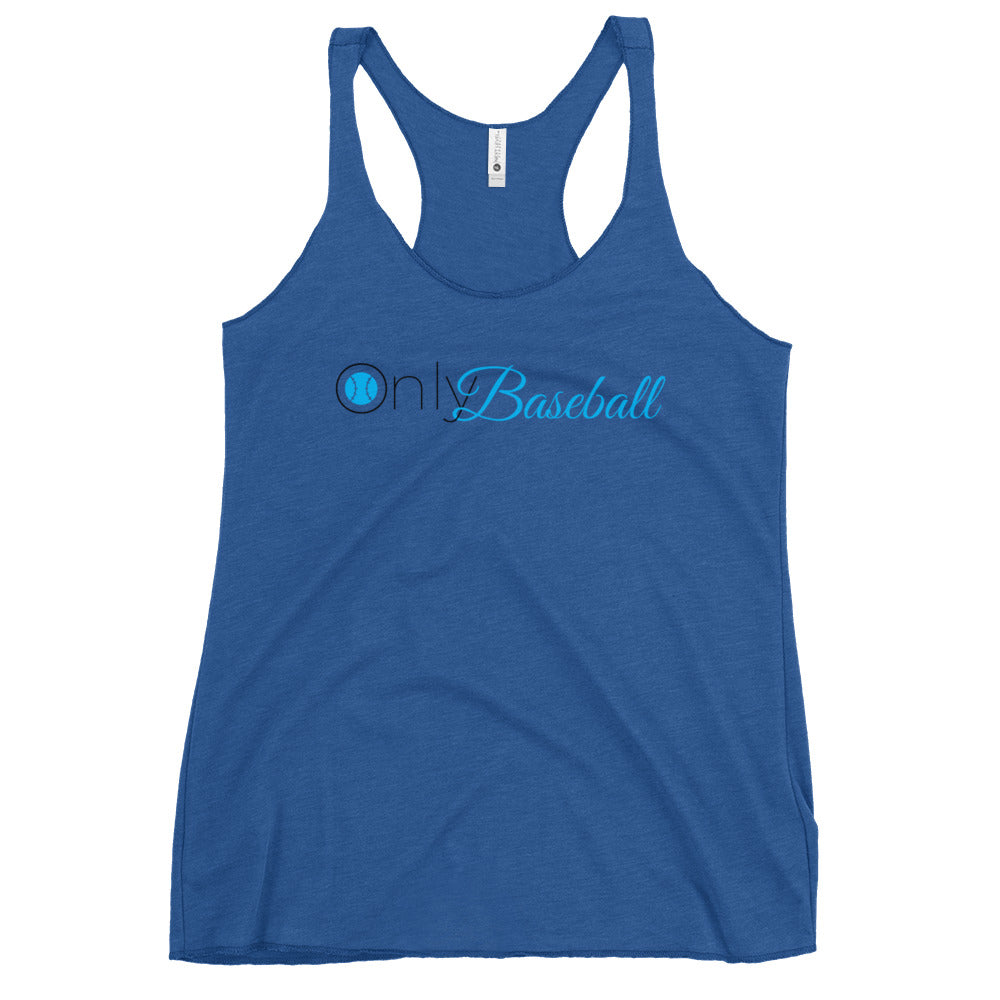 Only Baseball Black Font Women's Racerback Tank